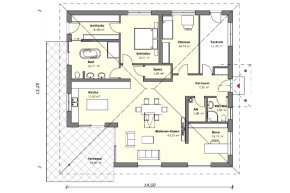 Betz Bau HT  -  Bungalow C Grundriss EG