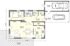Betz Bau HT  -  Villa B Grundriss EG